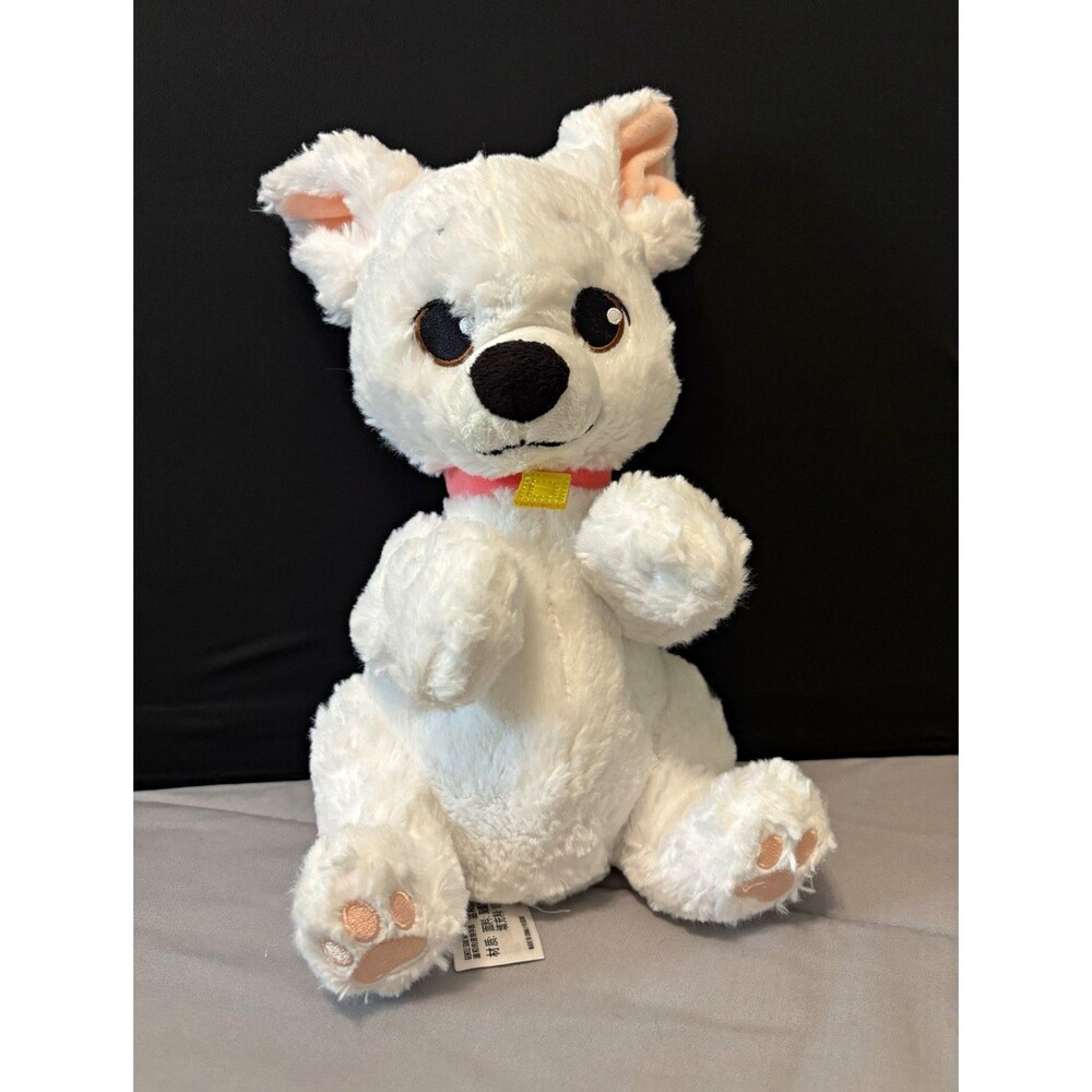 Disney BOLT Small Plush Stuffed Dog White with Pink Collar 6-14 in